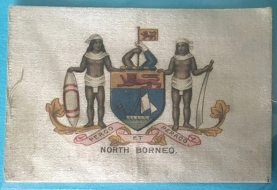 WILLS SILK CIGARETTE CARD ARMS OF THE BRITISH EMPIRE NORTH BORNEO - Image 1 of 2