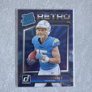 2024 Panini Donruss Football Retro Rated Rookie Ladd McConkey #5 Chargers - Picture 1 of 2