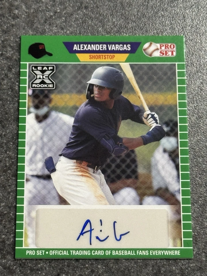 Alexander Vargas 2021 Pro Set RC Green Rookie Auto Autograph #PS-AV1 -Reds - Image 1 of 1