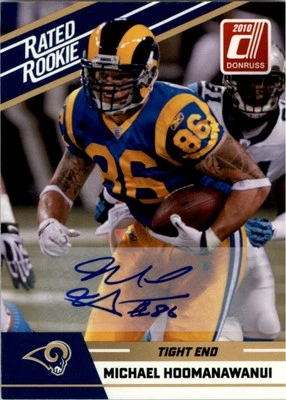2010 Donruss Rated Rookies Autographs #71 Michael Hoomanawanui Auto - FB - Image 1 of 2