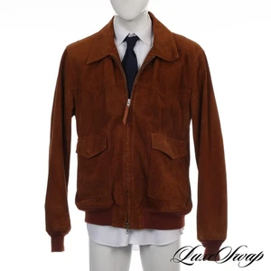 #1 MENSWEAR Fivestar Westernwear Tobacco Suede Western Zip Bomber Jacket Coat 5X - Picture 1 of 8
