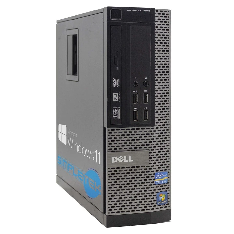 PC Dell 7010 SFF i5 Desktop Computer Windows 11 Pro 16 GB 240 GB SSD 1 GB Gpu - Image 1 of 4