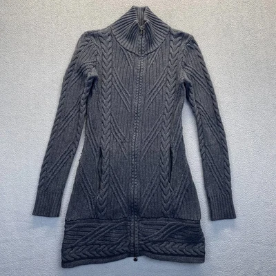 Athleta серый кашемир смесь полный молнии коренастый свитер платье #265963 новый! XXS 2XS - Изображение 1 из 4