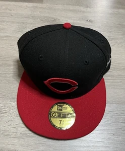 Cappello aderente New Era 59Fifty Cincinnati Reds collezione autentica berretto taglia 7 3/8 - Foto 1 di 4