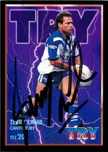 Signed 1994 Canterbury Bulldogs NRL Dynamic Try Machine Card - Terry Lamb - Picture 1 of 3
