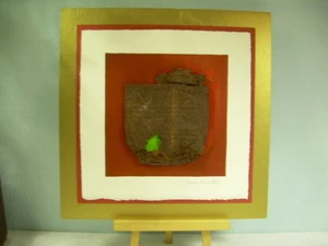 Evelyn Jacob Jaffe ON FIRE mixed media rusty tin can ABSTRACT Santa Barbara ART - Picture 1 of 12