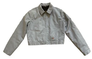 Mint Cond. Dickie Eisenhower Quilted Lined Jacket Men’s Size S/M Light Gray - Picture 1 of 15