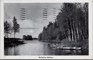 c1942 RPPC Lake Manistique, Michigan Lake View - Imagen 1 de 2