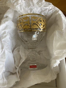 Baccarat Crystal Byzance 24K Gold Encrusted Water Goblet #1 (Model # 2106008) - Picture 1 of 6