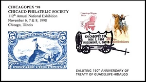 Chicagopex "98 Covers, Set of 3 Chicago Philatelic Society cachets, See Photos - Picture 1 of 6