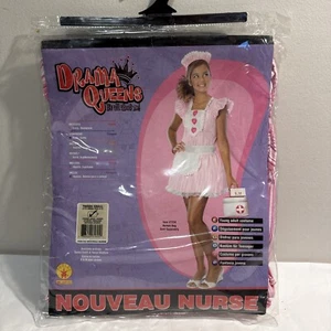 Nouveau Nurse Drama Queen Pink White Fancy Dress Up Halloween Teen Costume - Picture 1 of 6