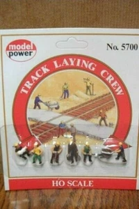 MODEL POWER TRACK LAYING CREW HO SCALE FIGURES - Picture 1 of 1