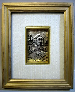 Vintage framed  etched 3D wall décor hanging - Picture 1 of 5