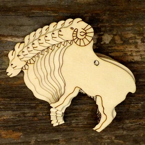 10x Wooden Ram Standing Craft Shapes 3mm Plywood Animals Farming - Picture 1 of 4