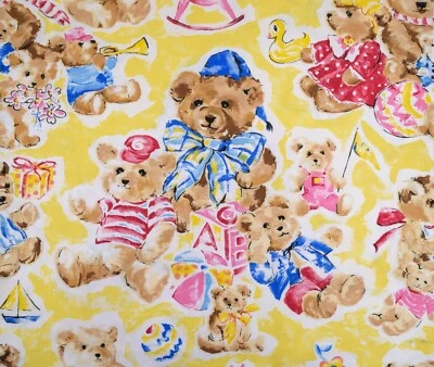 Cyrus Clark Co. Nursery Teddy Bear, Duck, Sailboat Cotton Chintz Fabric | BTY - Image 1 of 4
