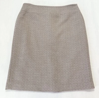 Falda Anne Klein Tweed Rosa Cremallera Recta Forrada a Lápiz Talla 10 Foto 1 de 4