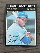 1971 Topps Dave May #493 Milwaukee Brewers 