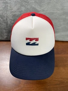 Billabong Trucker Hat Red White Blue Wave Logo SnapBack Adjustable Unisex - Picture 1 of 10