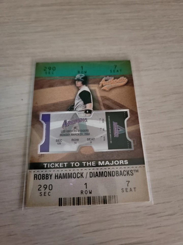 2003 Fleer Baseball Robby Hammock - Ticket To The Majors Insert 36/1250 SC2096 - Image 1 of 3