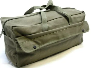 LARGE MILITARY STYLE MECHANICS TOOL BAG HEAVY DUTY COTTON CANVAS DUFFEL PACK - Picture 1 of 11