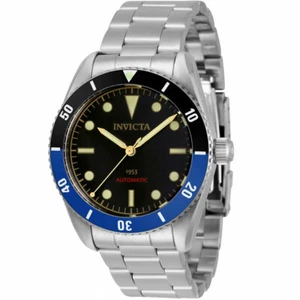 Invicta Men's Watch Pro Diver Automatic Black Dial Silver SS Bracelet 34333 - Picture 1 of 2
