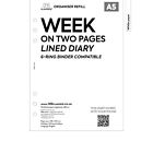 2024 2025 2026 Filofax A5 COMPATIBLE Week on two pages lined diary refill