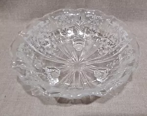 Fostoria Glass Navarre Crystal 3 Toed Bonbon Bowl - Picture 1 of 3