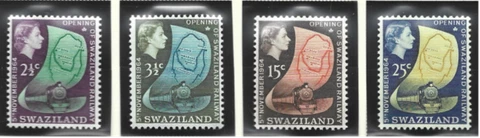 Swaziland Stamps Scott #111 To 114, Mint Lightly Hinged Cover