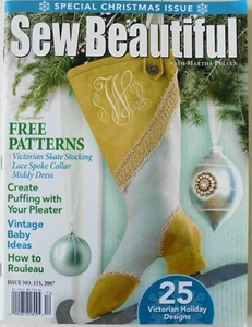 Sew Beautiful #115 Nov/Dec 2007 Smocking Patterns Attached Sewing Magazine - Picture 1 of 2