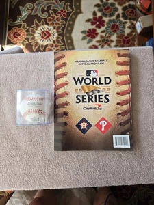 2022 World Series Souvenir Game Program And Baseball  - Picture 1 of 5