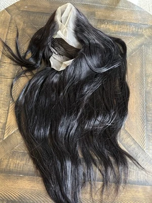 Peruca de cabelo humano 26 polegadas 13x4 reta - Imagem 1 de 4