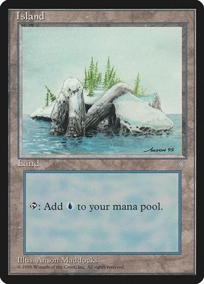 MTG Ice Age --- ISLAND (370) --- Common! NM! Magic the Gathering! - Image 1 of 3