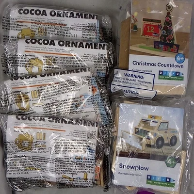 Cocoa Mug Xmas Tree Snow Plow Lowes New Kits Lot 6 DIY-U Kids Workshop Craft - Image 1 of 4