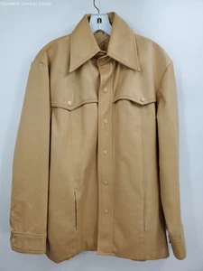 Mervyn's Men's Tan Button Down Coat - Size M Vintage - Picture 1 of 8