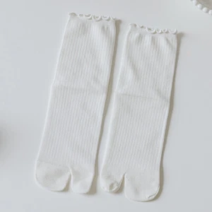 3 Pairs Japanese Lady Ankle Socks Tabi Split Toe Hosiery Geta Ruffle Edge Soft - Picture 1 of 26