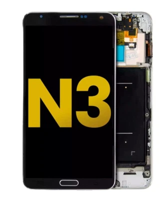 OLED Assembly With Frame Compatible For Samsung Galaxy Note 3 (Black) - Imagem 1 de 4