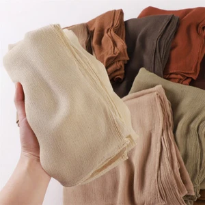 Women's Pleated Scarf Viscose Solid Color Breathable Muslim Headscarf Shawl Wrap - Picture 1 of 61