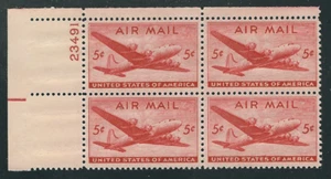 Scott # C-32...5 Cent...Aereo...4 Blocchi Piastra...MNH - Foto 1 di 1