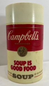 VTG 80s CAMPBELL'S SOUP “FUEL FOR FITNESS” & “SOUP IS GOOD FOOD” PLASTIC THERMOS - Picture 1 of 8