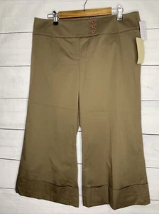 Classiques Entier Colette Wide Leg Crop Pants Size 12 Womens Coffee Bean  - Picture 1 of 10