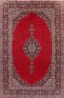 Tapis de salon Ardakan semi-antique rouge/bleu marine 10'x15' fait main en laine