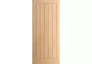 Otto- Interior White Oak Door- 1-Panel with Vertical Grooves on Panel - Picture 1 of 3