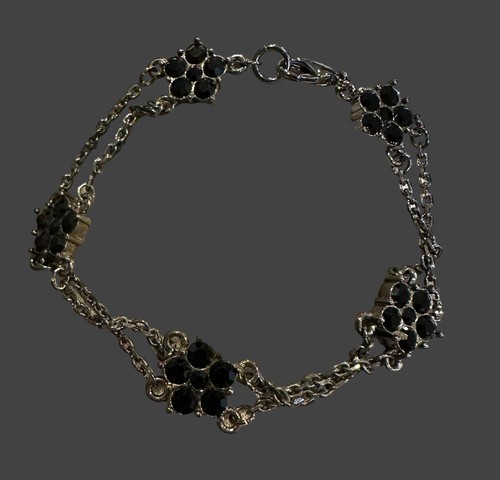 Bracciale Ciondolo Fiore Givenchy Nero Strass