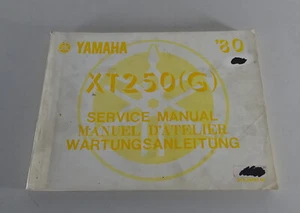 Manual de Taller/Manual de Servicio Yamaha XT 250 G Stand 04/1980 - Imagen 1 de 4
