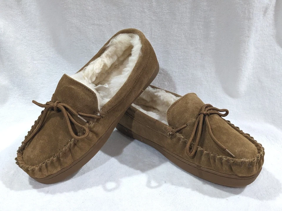 BEARPAW MOC II 1295m Slippers - Men's Size 9 M Hickory