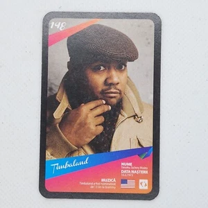 Tarjeta coleccionable Timbaland Timothy Zachery Mosley Rumania Mega música rap hip hop B - Imagen 1 de 2