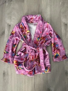 Trolls World Tour Girl's Poppy Minky Fleece Bathrobe, Robe, Size 4/5 - Picture 1 of 4
