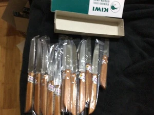 Lot of 12 KIWI Utility Knife 501 Stainless Steel Wood Handle - Made in Thailand - Picture 1 of 2