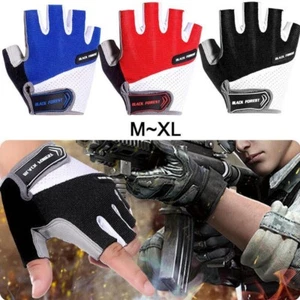 Cycling Half Finger Gloves Shockproof GEL Pad MTB Road Bicycle Bike Short Gloves - Picture 1 of 12