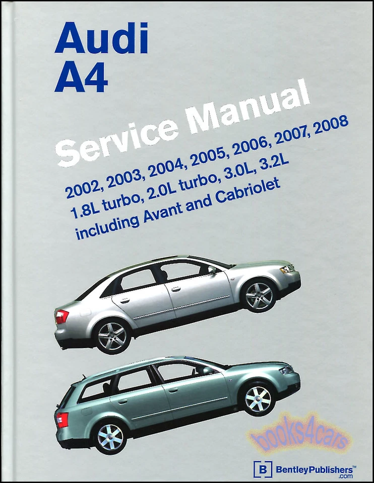 A4 AUDI MANUAL DE SERVICIO TALLER DE REPARACIÓN BENTLEY BOOK B6 B7 2002 2008 2005 2007 2006 Foto 1 de 1